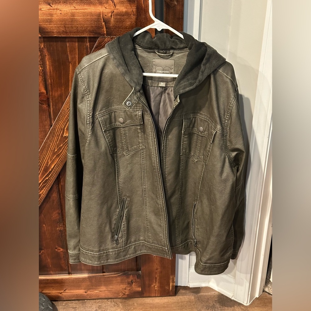 Maurices Faux Leather Hooded Jacket